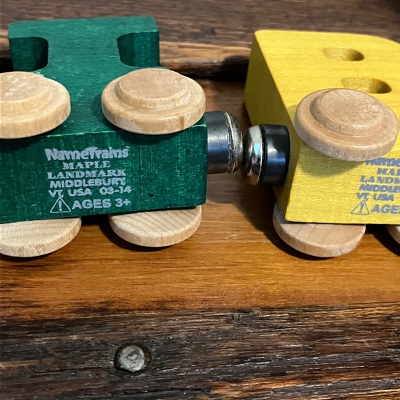 Lot of Name Trains Wooden Alphabet Letters Magnetic Train Wood Toy A E R G I B L - Picture 3 of 4